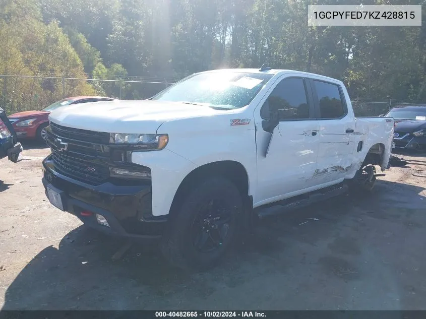 1GCPYFED7KZ428815 2019 Chevrolet Silverado 1500 Lt Trail Boss