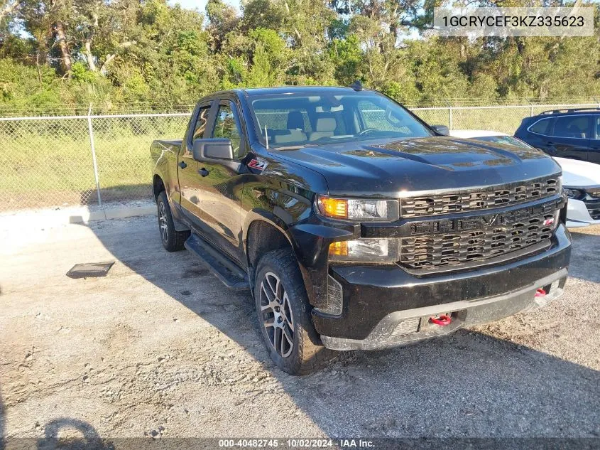 2019 Chevrolet Silverado 1500 Custom Trail Boss VIN: 1GCRYCEF3KZ335623 Lot: 40482745