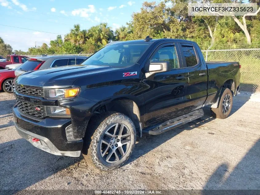 2019 Chevrolet Silverado 1500 Custom Trail Boss VIN: 1GCRYCEF3KZ335623 Lot: 40482745