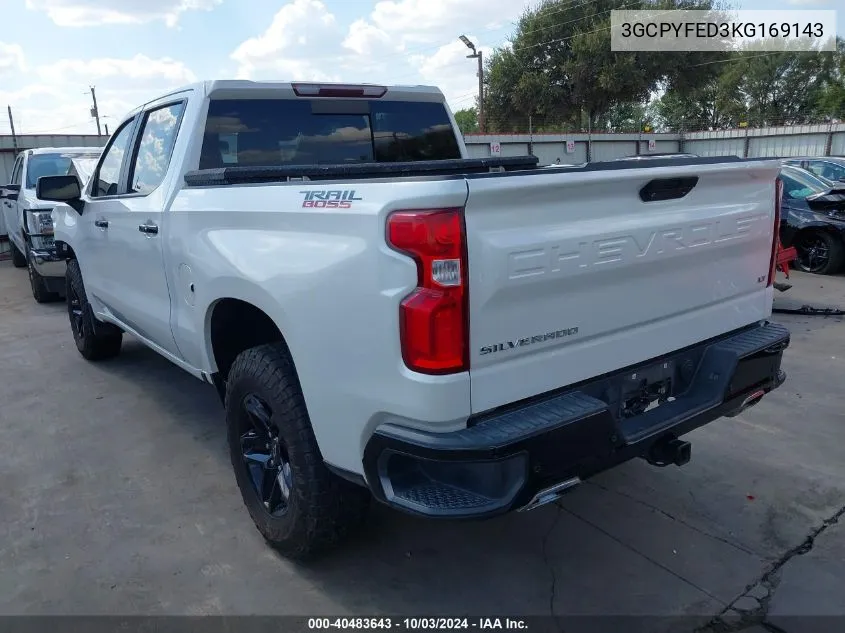 2019 Chevrolet Silverado 1500 Lt Trail Boss VIN: 3GCPYFED3KG169143 Lot: 40483643