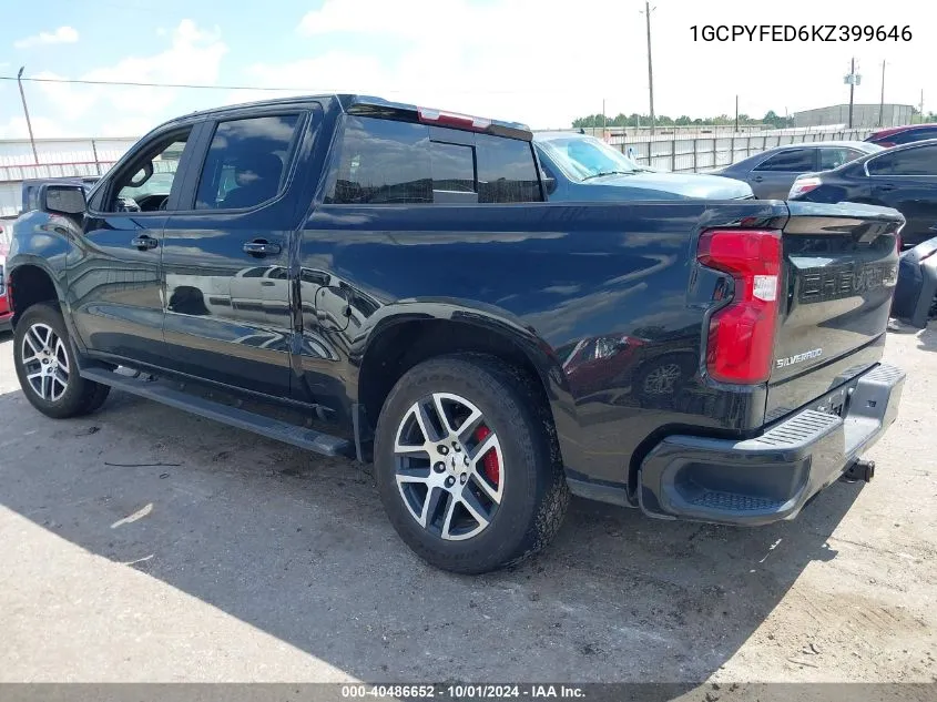 2019 Chevrolet Silverado 1500 Lt Trail Boss VIN: 1GCPYFED6KZ399646 Lot: 40486652