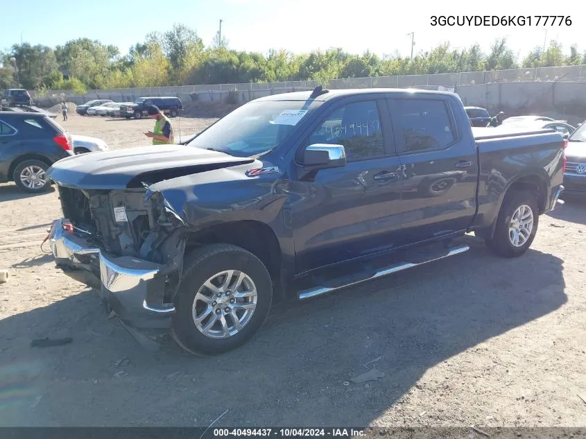 2019 Chevrolet Silverado 1500 Lt VIN: 3GCUYDED6KG177776 Lot: 40494437