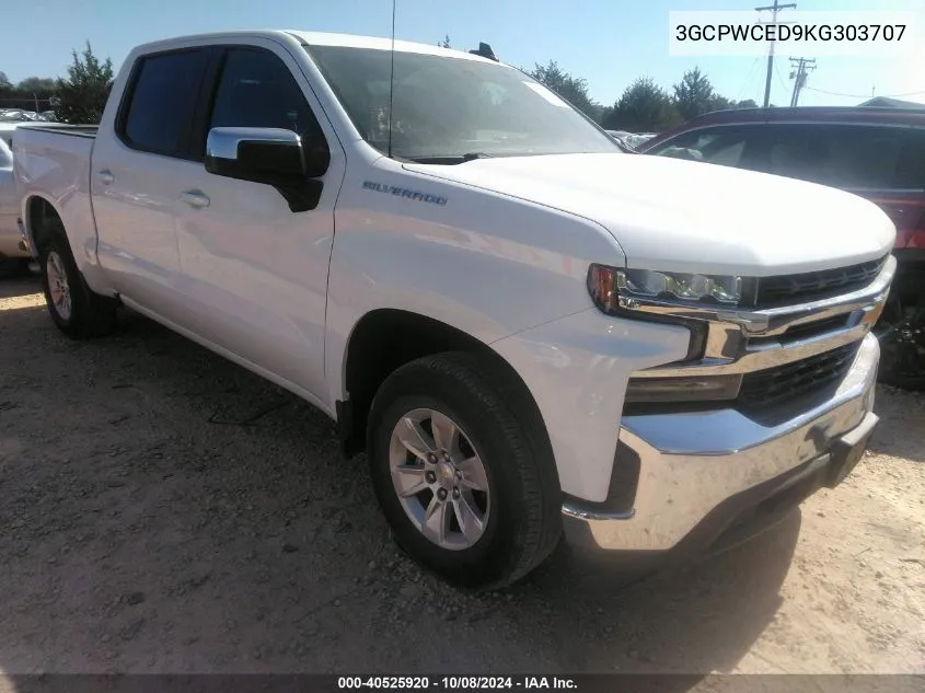 2019 Chevrolet Silverado C1500 Lt VIN: 3GCPWCED9KG303707 Lot: 40525920