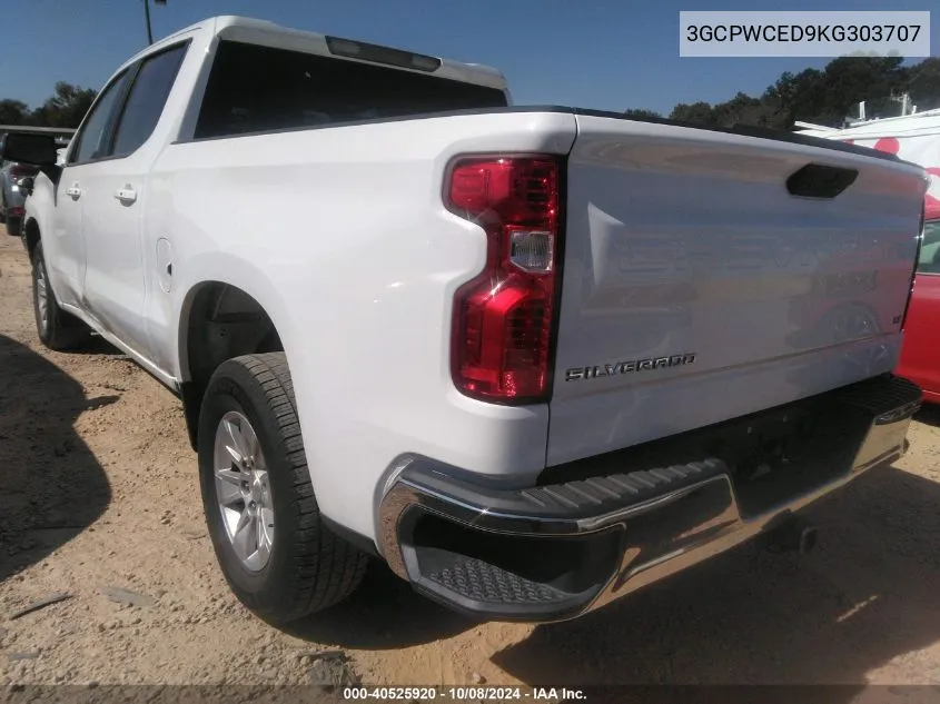 2019 Chevrolet Silverado C1500 Lt VIN: 3GCPWCED9KG303707 Lot: 40525920