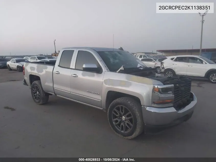 2019 Chevrolet Silverado Ld C1500 Lt VIN: 2GCRCPEC2K1138351 Lot: 40526933