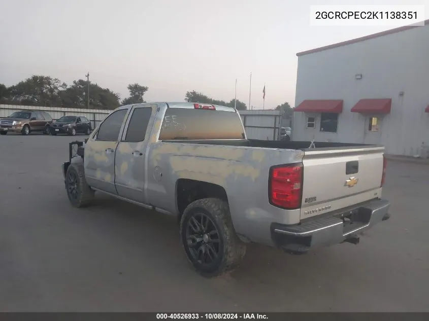 2GCRCPEC2K1138351 2019 Chevrolet Silverado Ld C1500 Lt