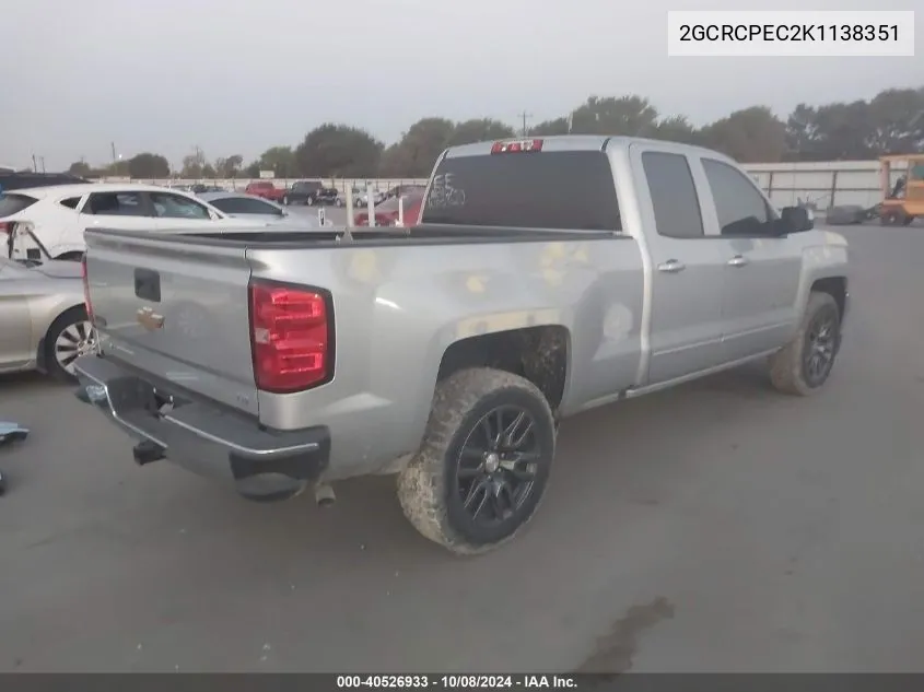 2GCRCPEC2K1138351 2019 Chevrolet Silverado Ld C1500 Lt