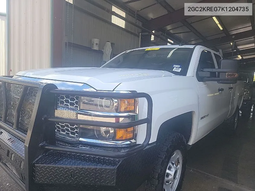 2019 Chevrolet Silverado K2500 Heavy Duty VIN: 2GC2KREG7K1204735 Lot: 40527771