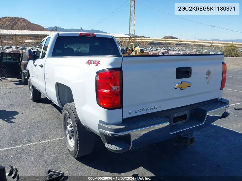 2019 Chevrolet Silverado 2500Hd Wt VIN: 2GC2KREG5K1180371 Lot: 40528096