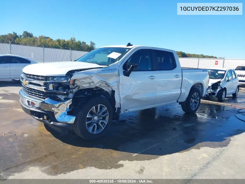 2019 Chevrolet Silverado K1500 Lt VIN: 1GCUYDED7KZ297036 Lot: 40530335