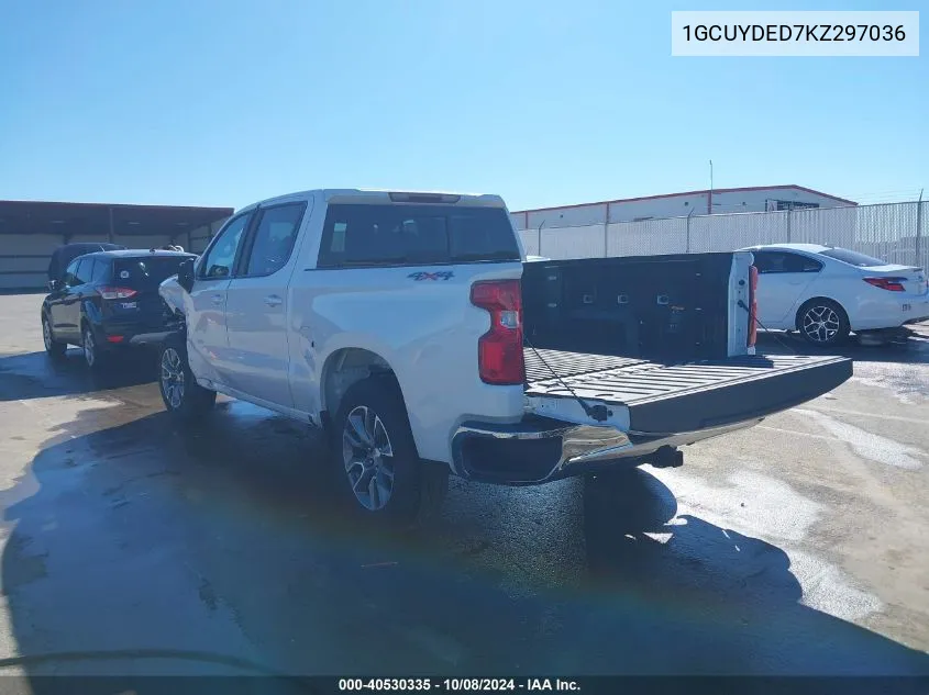 2019 Chevrolet Silverado K1500 Lt VIN: 1GCUYDED7KZ297036 Lot: 40530335