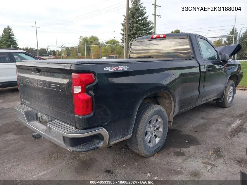 3GCNYAEF2KG188004 2019 Chevrolet Silverado K1500