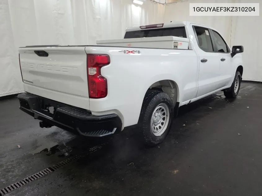 2019 Chevrolet Silverado K1500 VIN: 1GCUYAEF3KZ310204 Lot: 40538368