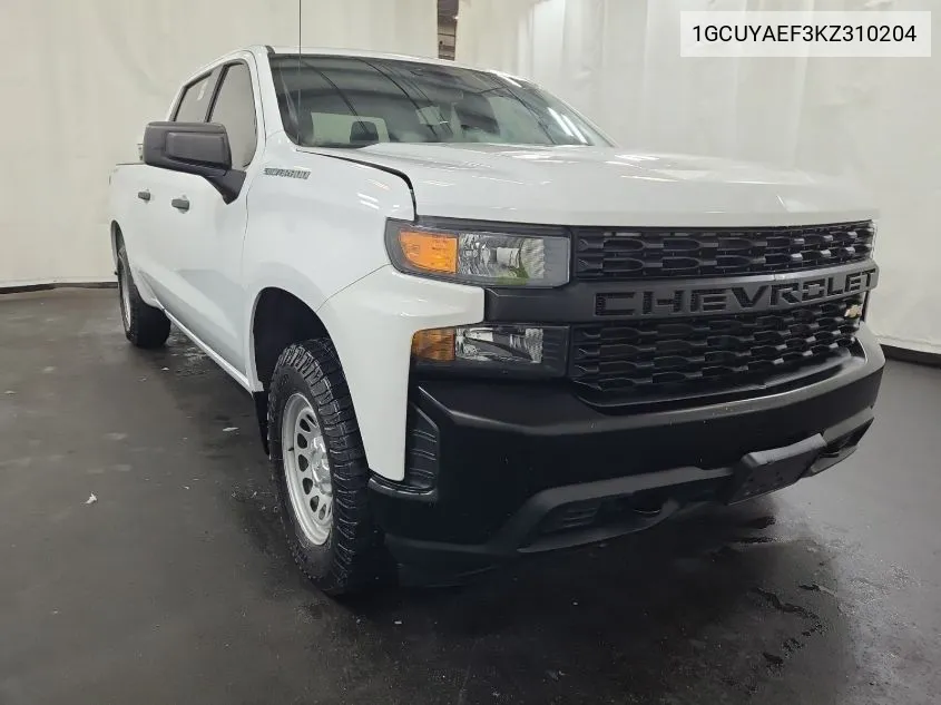 2019 Chevrolet Silverado K1500 VIN: 1GCUYAEF3KZ310204 Lot: 40538368