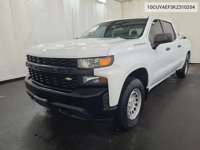 2019 Chevrolet Silverado K1500 VIN: 1GCUYAEF3KZ310204 Lot: 40538368