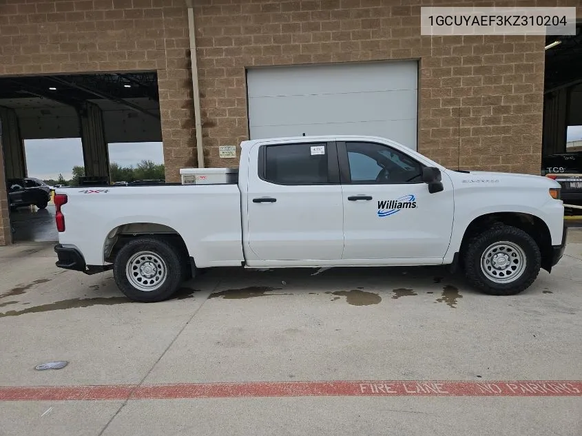 2019 Chevrolet Silverado K1500 VIN: 1GCUYAEF3KZ310204 Lot: 40538368