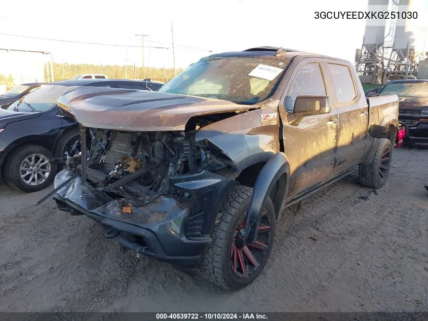 2019 Chevrolet Silverado 1500 Rst VIN: 3GCUYEEDXKG251030 Lot: 40539722