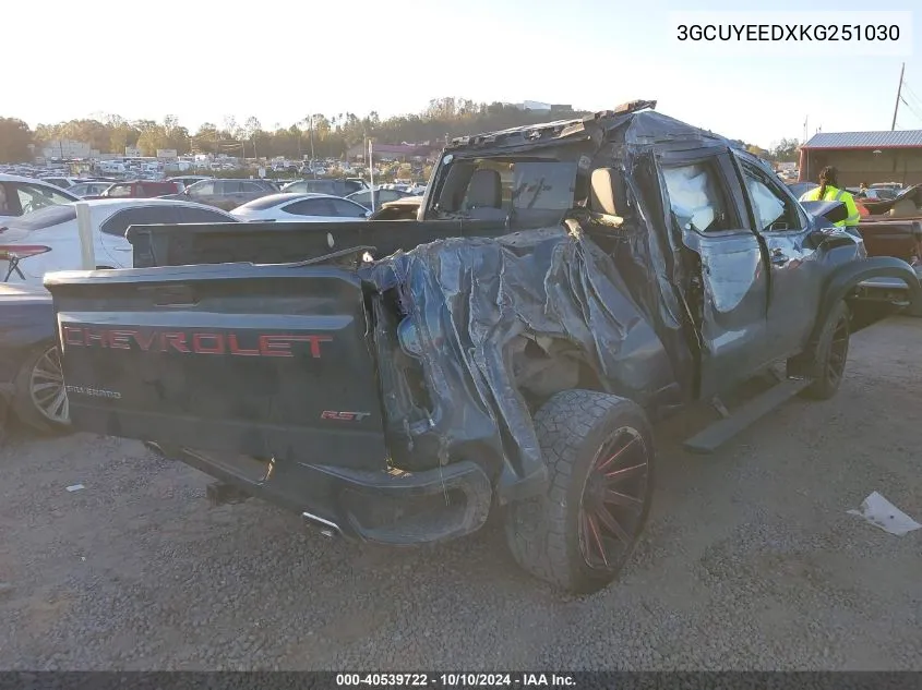 2019 Chevrolet Silverado 1500 Rst VIN: 3GCUYEEDXKG251030 Lot: 40539722