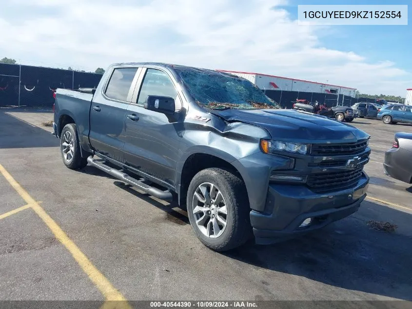 2019 Chevrolet Silverado 1500 Rst VIN: 1GCUYEED9KZ152554 Lot: 40544390