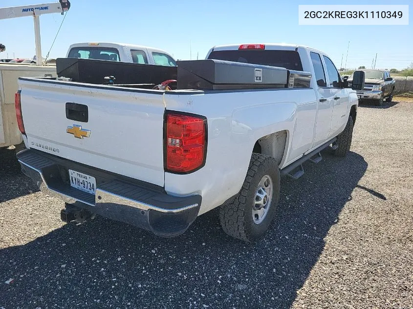 2019 Chevrolet Silverado K2500 Heavy Duty VIN: 2GC2KREG3K1110349 Lot: 40544616