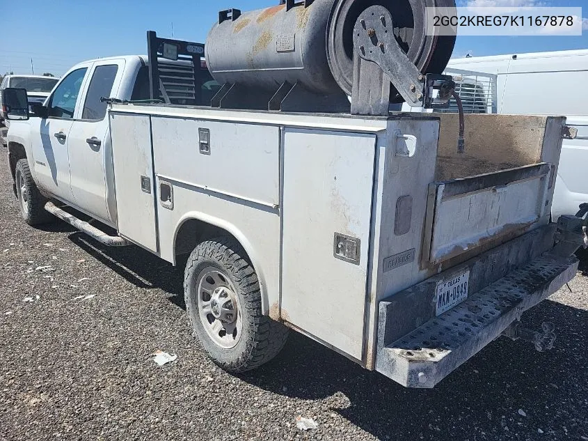 2019 Chevrolet Silverado K2500 Heavy Duty VIN: 2GC2KREG7K1167878 Lot: 40546192