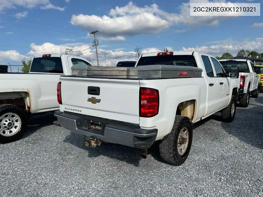 2019 Chevrolet Silverado K2500 Heavy Duty VIN: 2GC2KREGXK1210321 Lot: 40550918