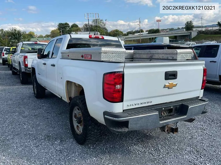 2019 Chevrolet Silverado K2500 Heavy Duty VIN: 2GC2KREGXK1210321 Lot: 40550918