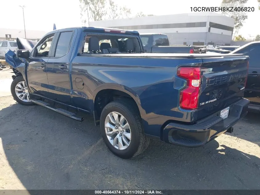 1GCRWBEH8KZ406820 2019 Chevrolet Silverado C1500 Custom