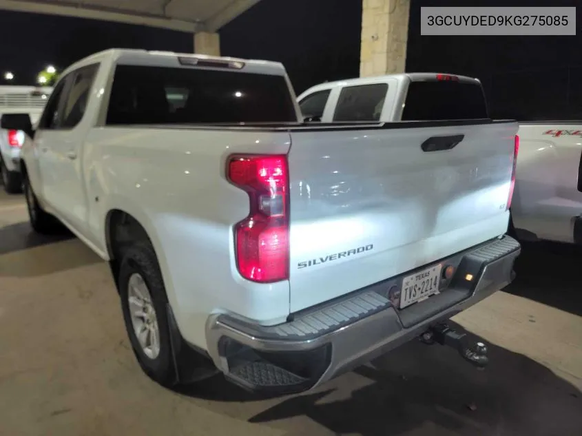 2019 Chevrolet Silverado 1500 Lt VIN: 3GCUYDED9KG275085 Lot: 40578258