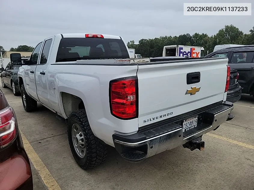 2019 Chevrolet Silverado K2500 Heavy Duty VIN: 2GC2KREG9K1137233 Lot: 40616333