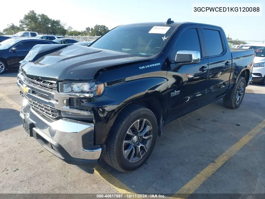 2019 Chevrolet Silverado C1500 Lt VIN: 3GCPWCED1KG120088 Lot: 40617897