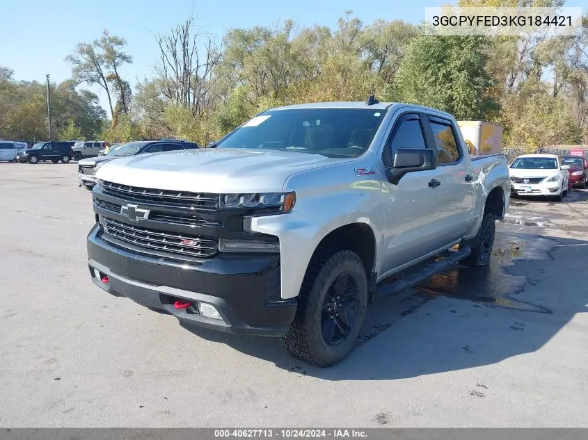 2019 Chevrolet Silverado 1500 Lt Trail Boss VIN: 3GCPYFED3KG184421 Lot: 40627713