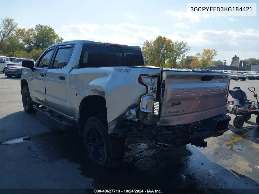 3GCPYFED3KG184421 2019 Chevrolet Silverado 1500 Lt Trail Boss