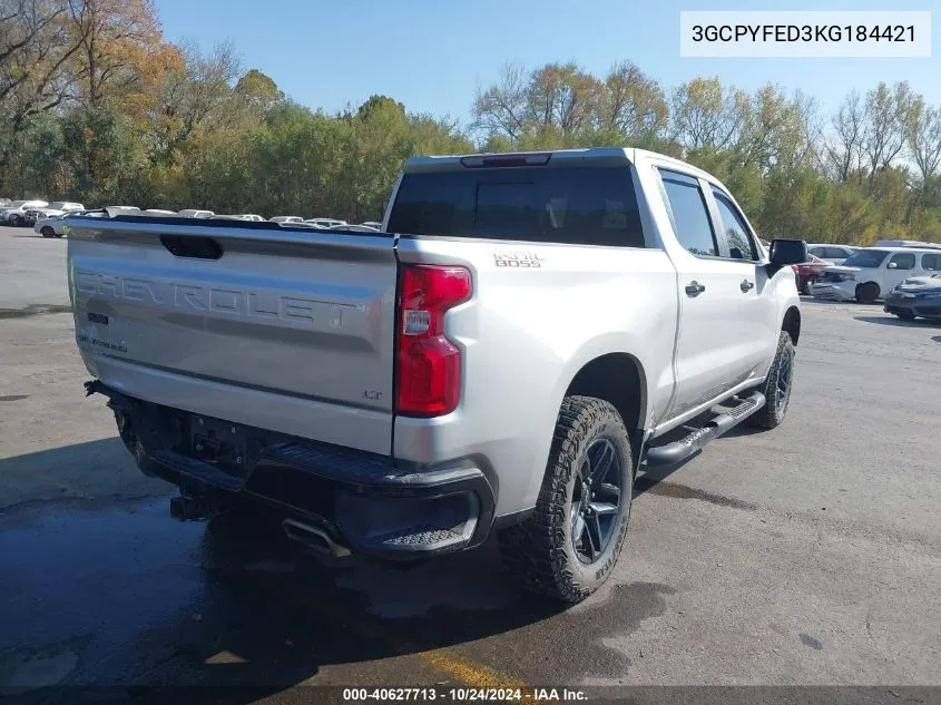 2019 Chevrolet Silverado 1500 Lt Trail Boss VIN: 3GCPYFED3KG184421 Lot: 40627713