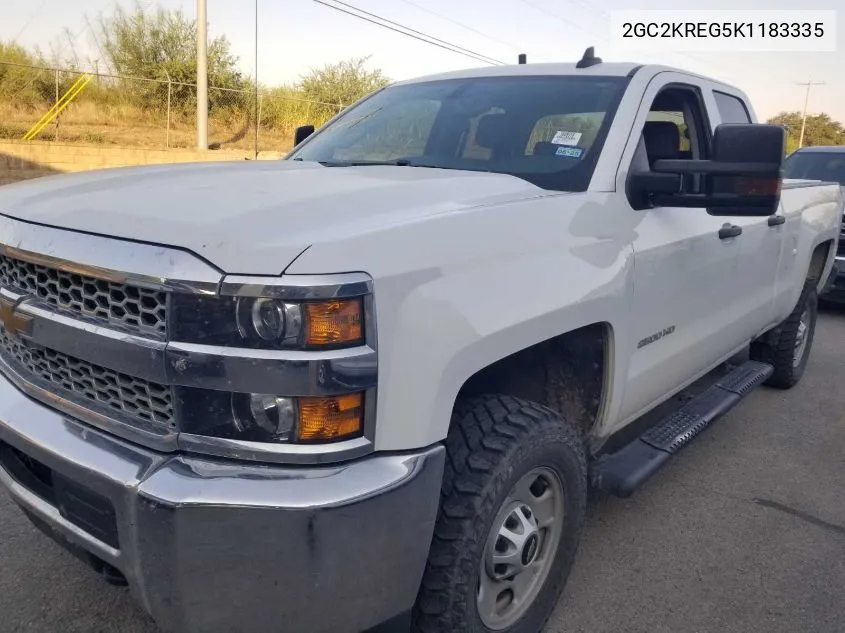 2019 Chevrolet Silverado 2500Hd Wt VIN: 2GC2KREG5K1183335 Lot: 40630339