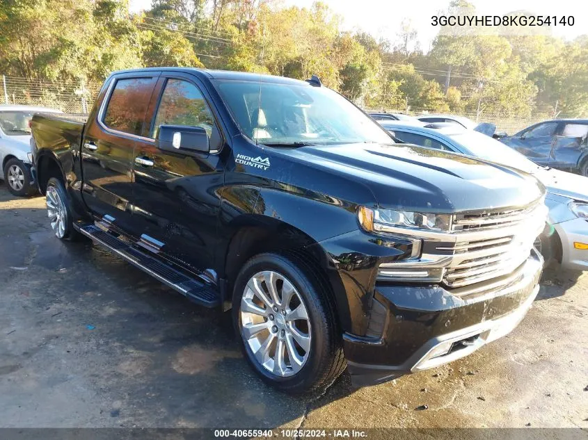 2019 Chevrolet Silverado K1500 High Country VIN: 3GCUYHED8KG254140 Lot: 40655940