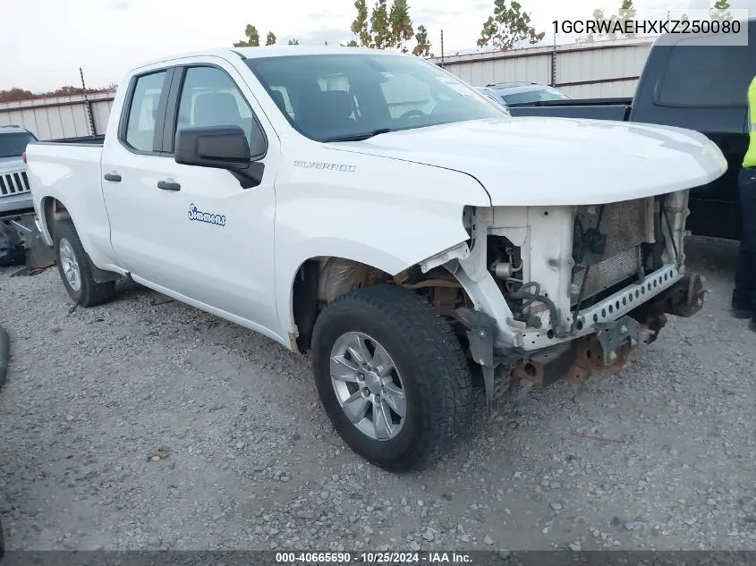 2019 Chevrolet Silverado 1500 Work Truck VIN: 1GCRWAEHXKZ250080 Lot: 40665690