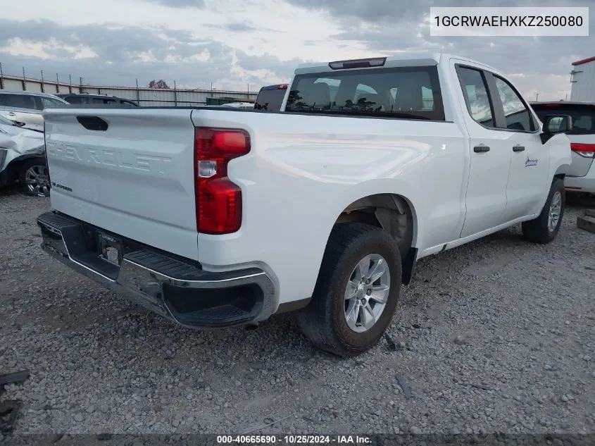 2019 Chevrolet Silverado 1500 Work Truck VIN: 1GCRWAEHXKZ250080 Lot: 40665690