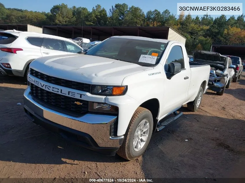 3GCNWAEF3KG283466 2019 Chevrolet Silverado 1500 Work Truck