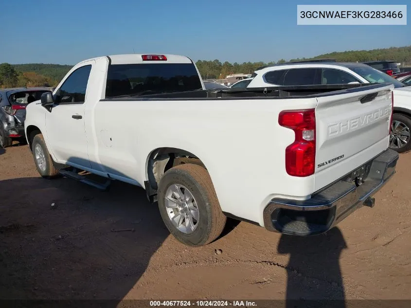 3GCNWAEF3KG283466 2019 Chevrolet Silverado 1500 Work Truck