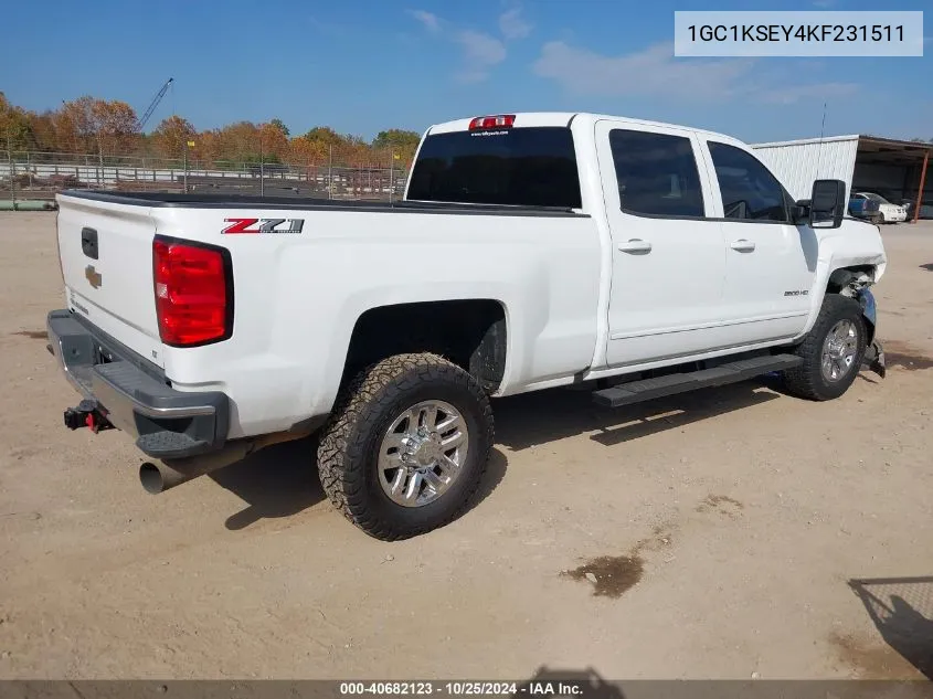 2019 Chevrolet Silverado 2500Hd Lt VIN: 1GC1KSEY4KF231511 Lot: 40682123