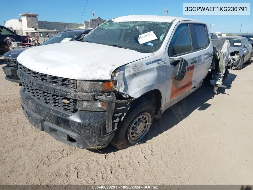 2019 Chevrolet Silverado 1500 Work Truck VIN: 3GCPWAEF1KG230791 Lot: 40699293