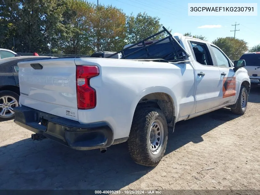 2019 Chevrolet Silverado 1500 Work Truck VIN: 3GCPWAEF1KG230791 Lot: 40699293