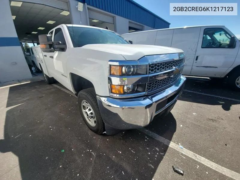 2019 Chevrolet Silverado C2500 Heavy Duty VIN: 2GB2CREG6K1217123 Lot: 40713673