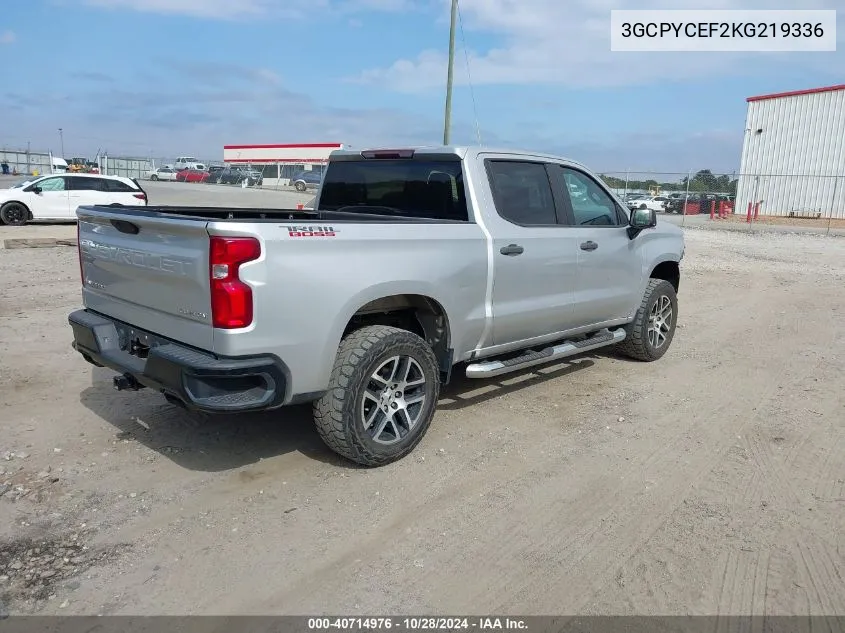 2019 Chevrolet Silverado 1500 Custom Trail Boss VIN: 3GCPYCEF2KG219336 Lot: 40714976