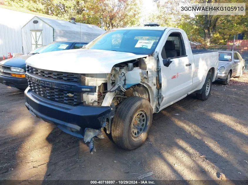 2019 Chevrolet Silverado 1500 Work Truck VIN: 3GCNWAEH4KG105910 Lot: 40718897