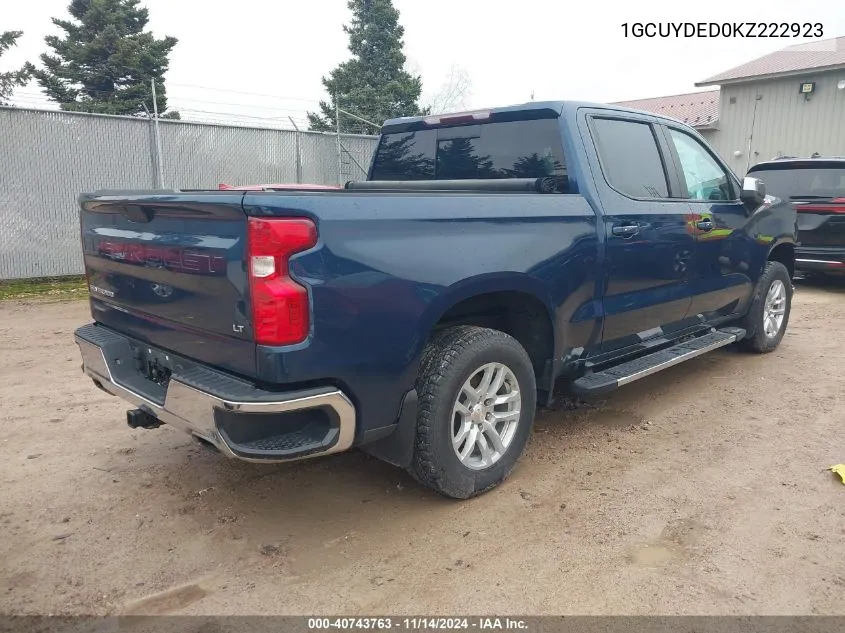 2019 Chevrolet Silverado 1500 Lt VIN: 1GCUYDED0KZ222923 Lot: 40743763