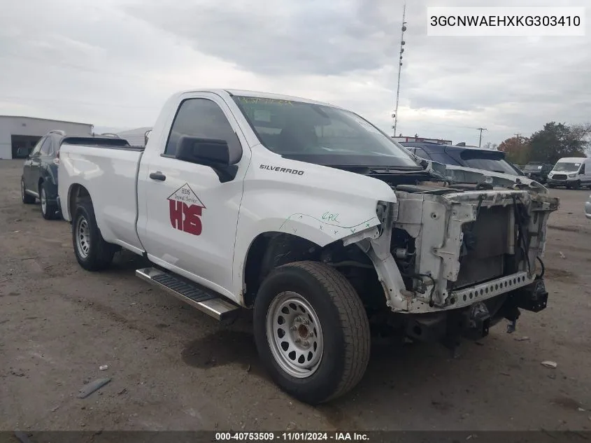 2019 Chevrolet Silverado 1500 Work Truck VIN: 3GCNWAEHXKG303410 Lot: 40753509