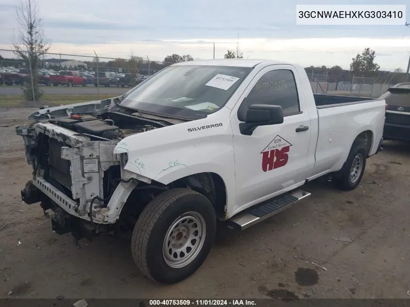 2019 Chevrolet Silverado 1500 Work Truck VIN: 3GCNWAEHXKG303410 Lot: 40753509