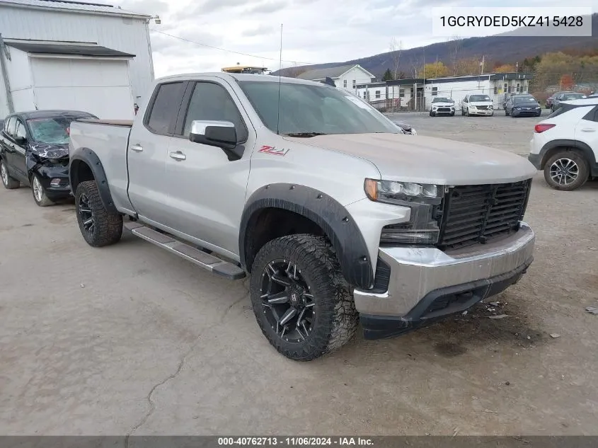 2019 Chevrolet Silverado 1500 Lt VIN: 1GCRYDED5KZ415428 Lot: 40762713